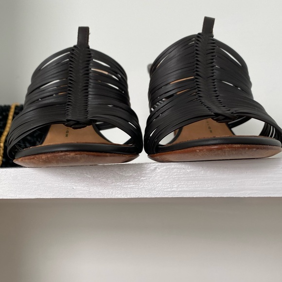 💫GIUSEPPE ZANOTTI BLACK LEATHER PISSI SANDAL - Picture 9 of 10